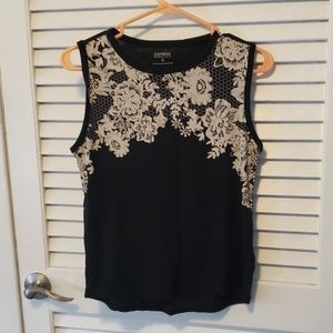 Lace print tank